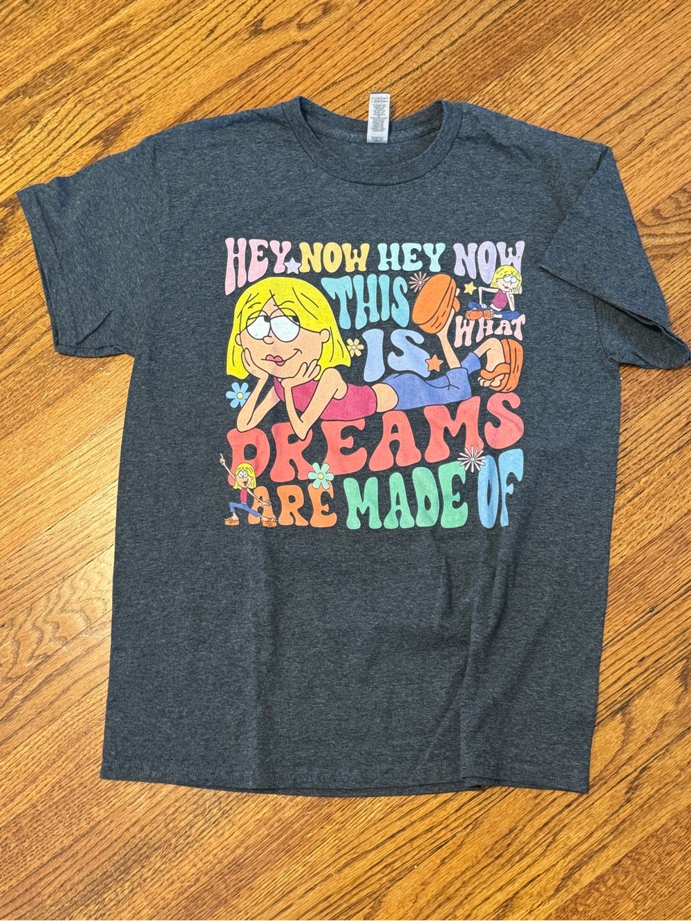 Lizzie McGuire Graphic Tee - Charcoal 'This Is What Dreams Are Made Of'